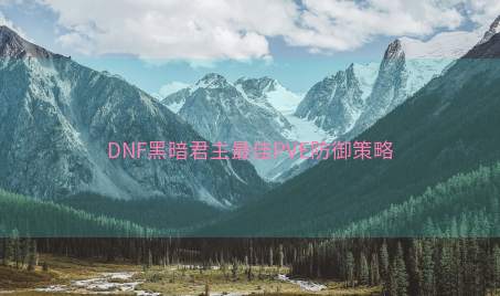 DNF黑暗君主最佳PVE防御策略