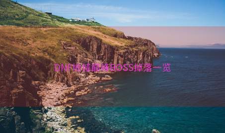 DNF地城巅峰BOSS掉落一览